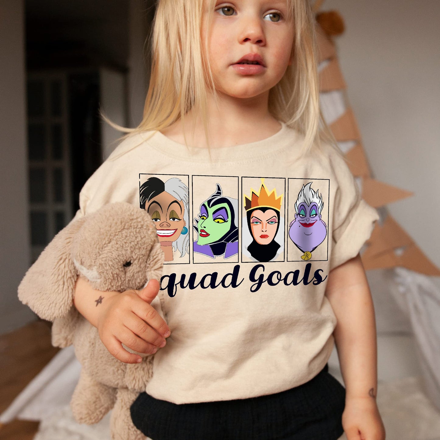 Squad goals villains scary cute Halloween shirt cute spooky Halloween toddler shirt cute villains themed shirt baby Halloween onesie (3-6m onesie)