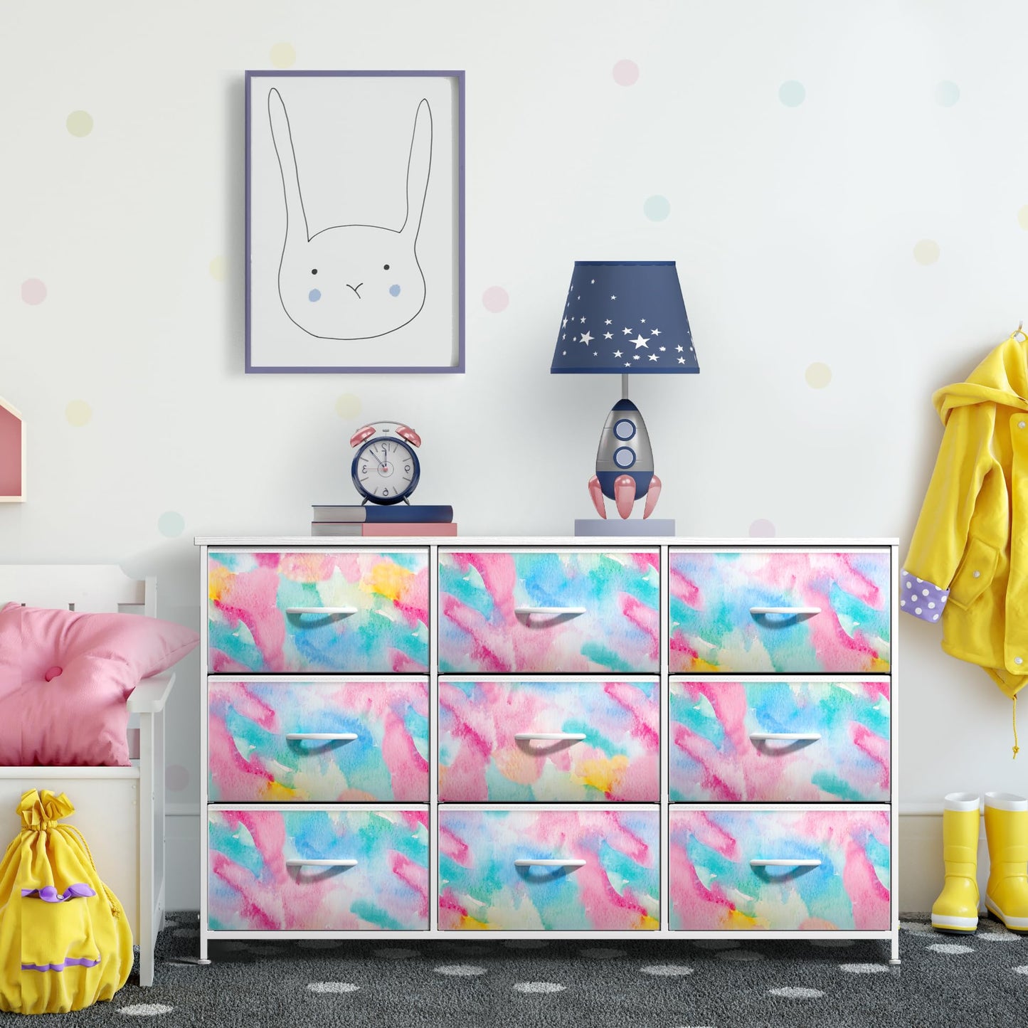 Sorbus Kids Dresser with 9 Drawers - Storage Unit Organizer Chest for Clothes - Bedroom, Kids Room, Nursery, & Closet