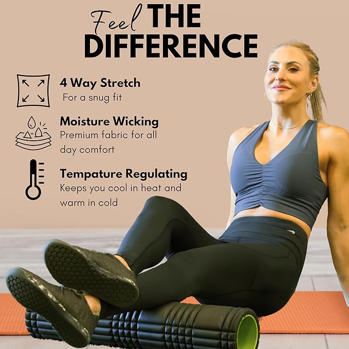 CompressionZ Women's Compression Leggings High Waisted Performance Shaping Gym, Pilates, Travel, Yoga, Workout Pants