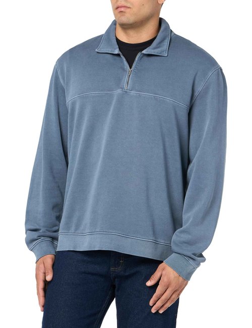PAIGE Men's Davion Quarter Zip Pullover, Vintage Ink Pot