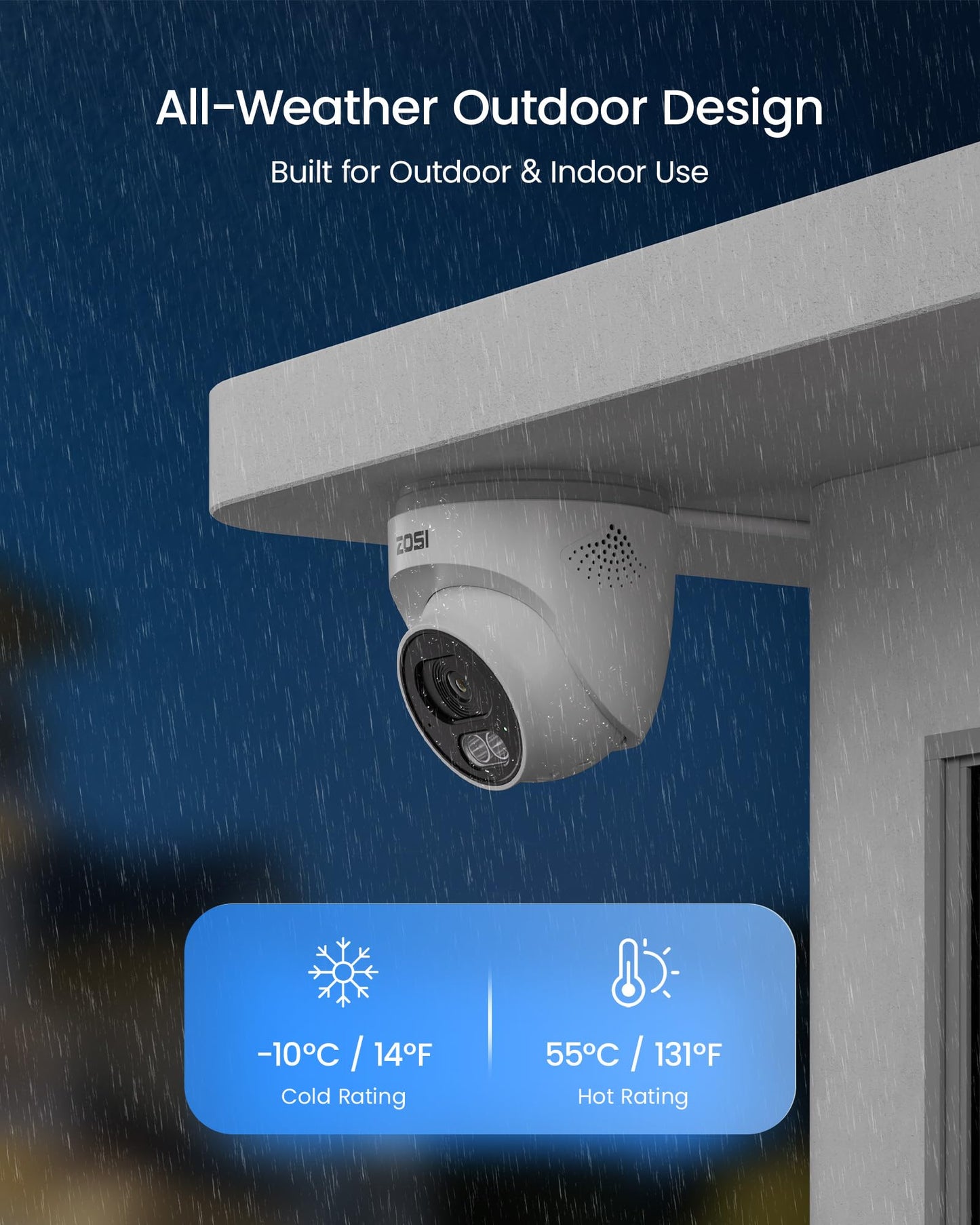 ZOSI C220 8CH 4MP QHD 2.5K PoE Home Security Camera System, 8CH 5MP 3K NVR with 2TB HDD for 24/7 Record, 6 x 4MP(1440p) Dome IP Cameras Outdoor Indoor, Smart AI Human Detection, Two-Way Audio