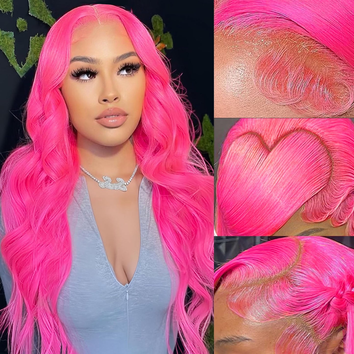 28 Inch Pink Wig Human Hair 13x4 Body Wave HD Lace Front Wigs Human Hair Human Hair Lace Front Wigs Pre Plucked 200 Density Colo