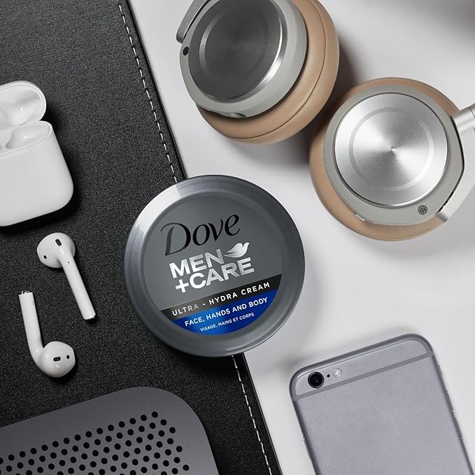 Dove Men+Care Ultra Hydra Cream Lotion, 3-In-1 Advanced Skin Care for Men, Face Cream, Hand & Body Lotion for Dry Skin, 2.53 Fl Oz (Pack of 12)