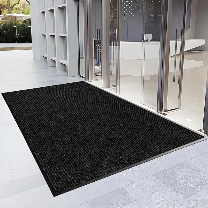 2′ x 17′ Front Door Mat Indoor Outdoor Entrance, Commercial Floor Mat Heavy Duty Dirt Trapper Entryway Doormat, Custom Size Non Slip Rubber Backing Welcome mat, Door Mat for High Traffic Area