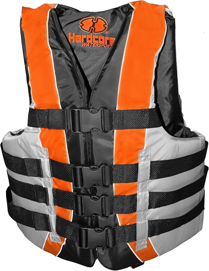 High-Performance Hardcore Adult Life Vest | USCG Approved Safety Flotation Device for Water Sports, Boating, and Outdoor A...
