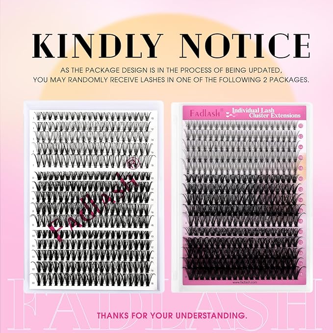 Individual Lashes 300pcs 20D+40D+50D Mixed Lash Clusters D Curl Cluster Lashes Natural Look Lash Clusters Extensions Cluster Lashes DIY Eyelash Extension Supplies (20D/40D/50D-0.07D, 10-18mm)