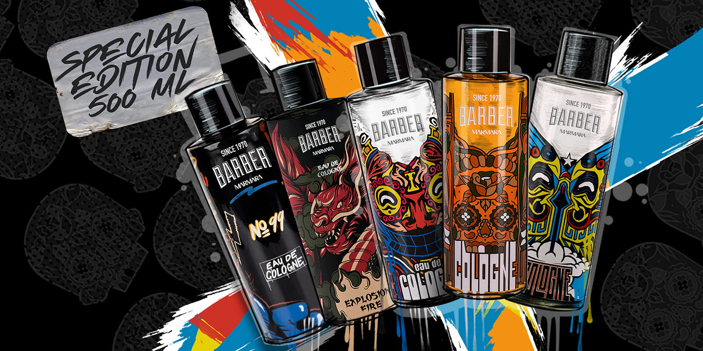 Marmara Barber Cologne - Best Choice of Modern Barbers and Traditional Shaving Fans Limited Edition Glass Bottle in Gift Box (500 ml, No99)
