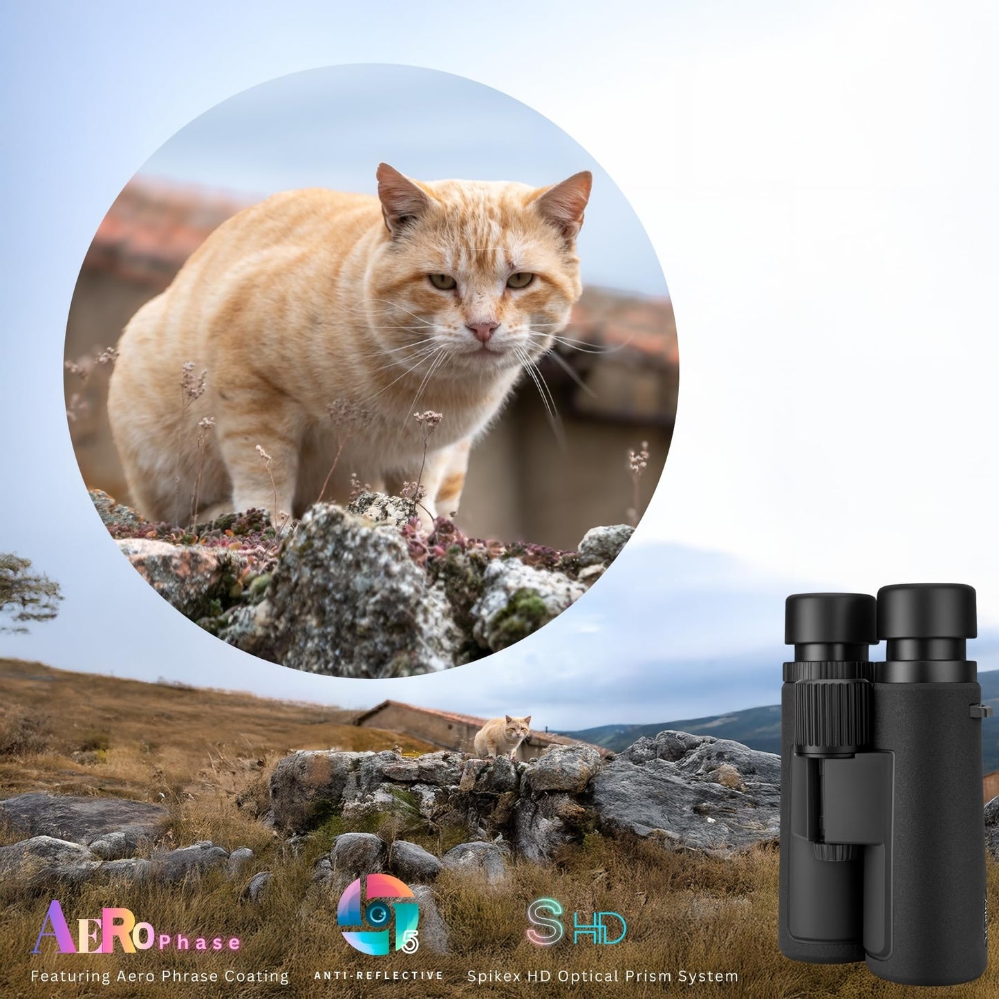 Hontry 10X42 Binoculars With Ipx7 Waterproof Protection For Bird Watching, Hunting, Cruise Ship, Travel And Safari