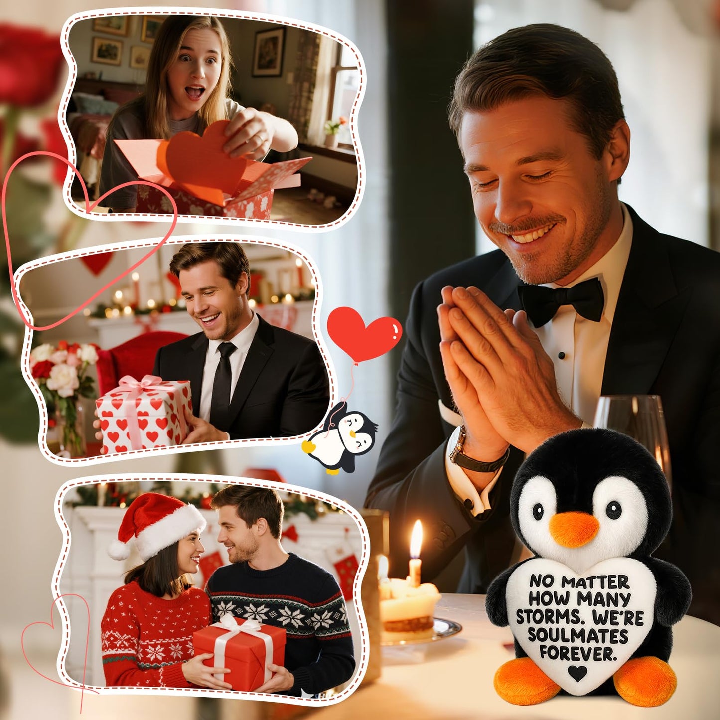 Happy Birthday Gifts for Women Men Unique Birthday Gift Ideas for Best Friend Sister Brother Year Old Teens Dad Mom Grandpa Grandma Cute Funny Emotional Inspirational Support Positive Penguin - 6inch