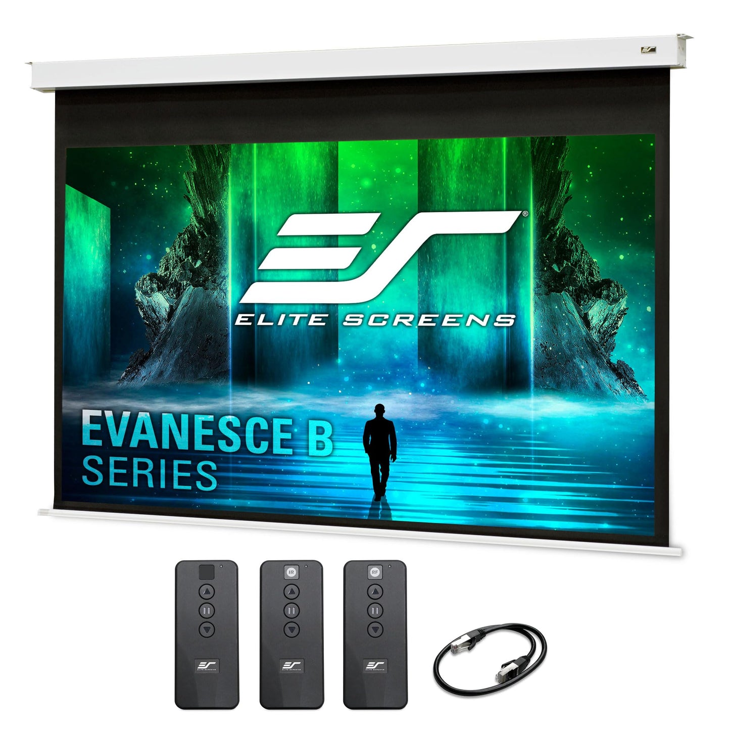 Elite Screens Recessed in-Ceiling Adjustable Vertical Drop Motorized Projector Screen, 100-INCH with Extra 12" Drop, 8K/4K Ultra HD Ready Fiberglass Reinforced, EB100HW3-E12