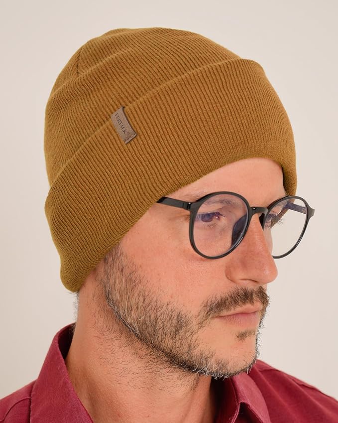 FURTALK Beanie for Men Women Cuffed Thick Knitted Unisex Winter Hat Beanies Skull Cap