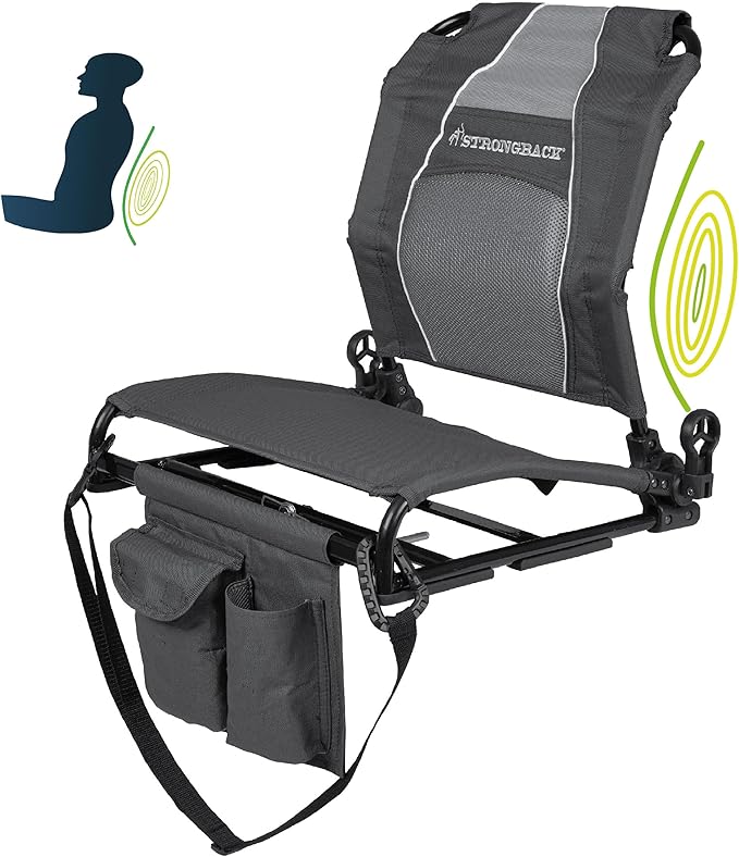 STRONGBACK Lumbar Support Stadium Seat for Bleachers – Ergonomic Chair with Back Support for Adults & All-Day Comfort