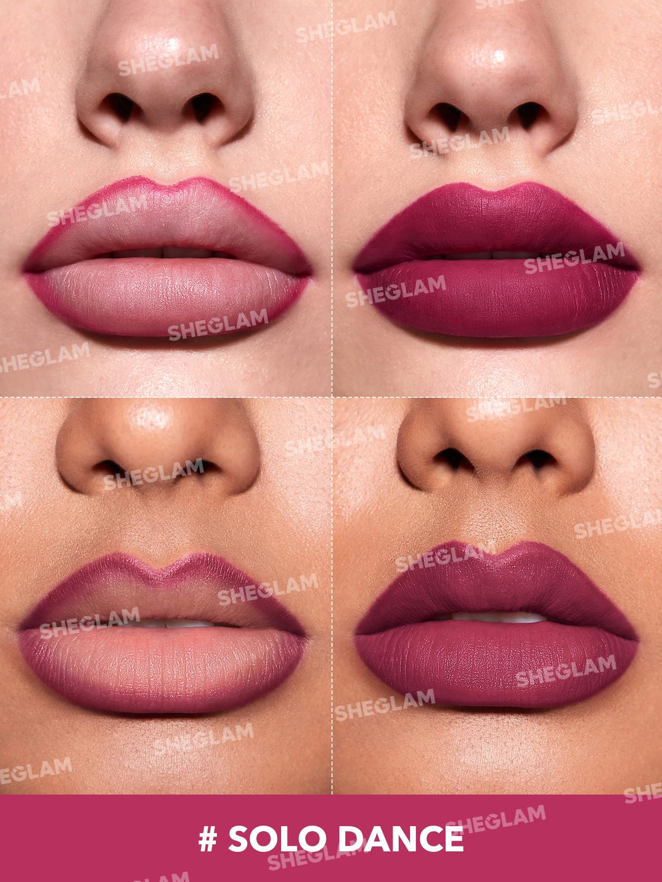 SHEGLAM Lip Liner Creamy Matte Pencil High Pigment Not Easy to Fade Silky Smooth Matte Contour Tint Lip Makeup-Solo Dance