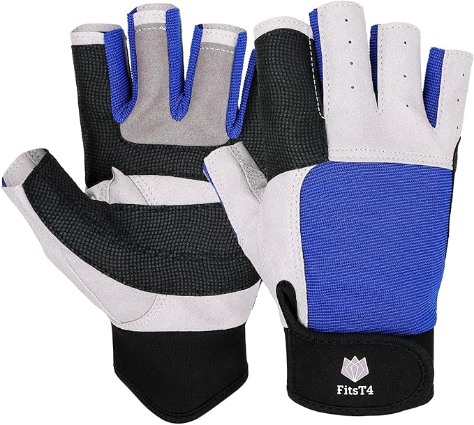FitsT4 Sports Sailing Gloves 3/4 Finger and Grip Great for Sailing, Yachting, Paddling, Kayaking, Fishing, Dinghying Water...