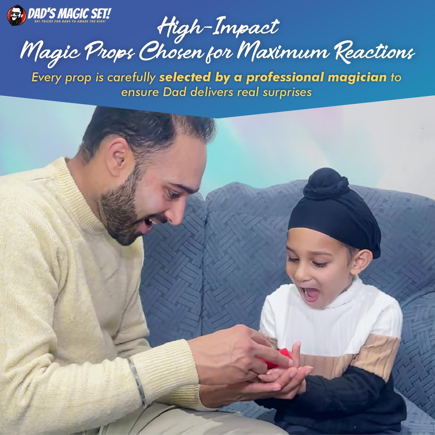 Dad’s Magic Set – 50 Awesome Tricks for Dad to Amaze The Family – Video Tutorials Included - Taught by 20-Year Pro Magician Martin John - A Great Fun Dad Gift