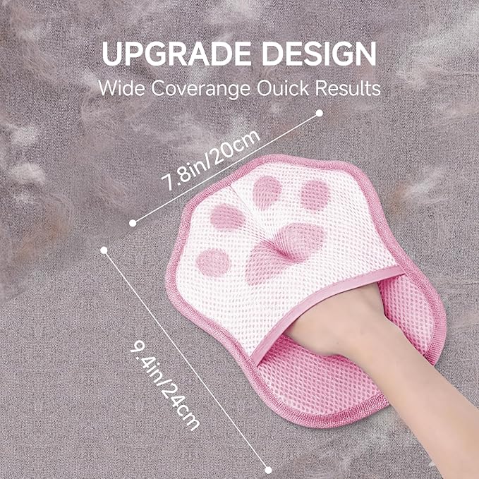 2025 Pet Hair Removal Glove for Dogs & Cats - Electrostatic Grooming Mitt with Dual-Action Bristles | Reusable Washable Furniture Couch Car Lint Remover Tool