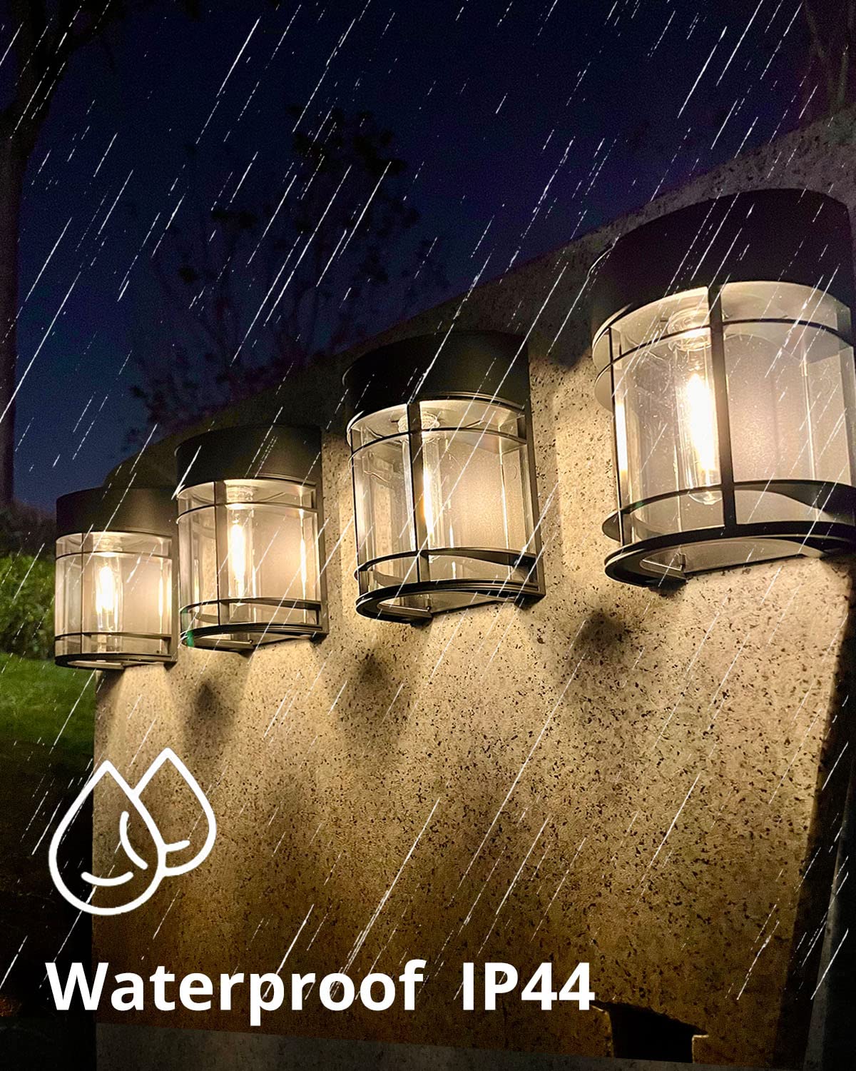 DOESLAG Solar Fence Lights, Upgrade Solar Deck Lights, Waterproof Solar Outdoor Lights for Wall Yard Post,Steps, Easy-to-Install