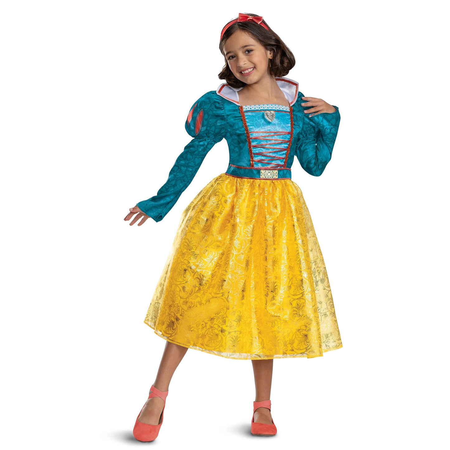 Disney Snow White Live Action Deluxe Costume for Kids, Official Snow White Costume Outfit with Headpiece, Child Size (3T-4T)