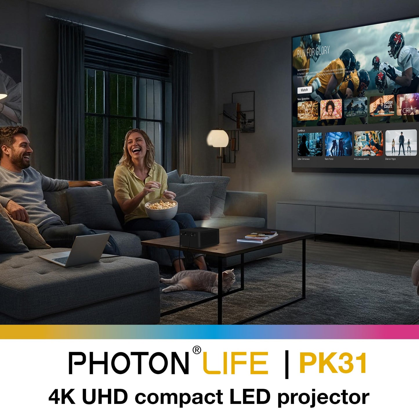 Optoma Photon Life PK31 4K LED Portable Home Entertainment & Gaming Projector