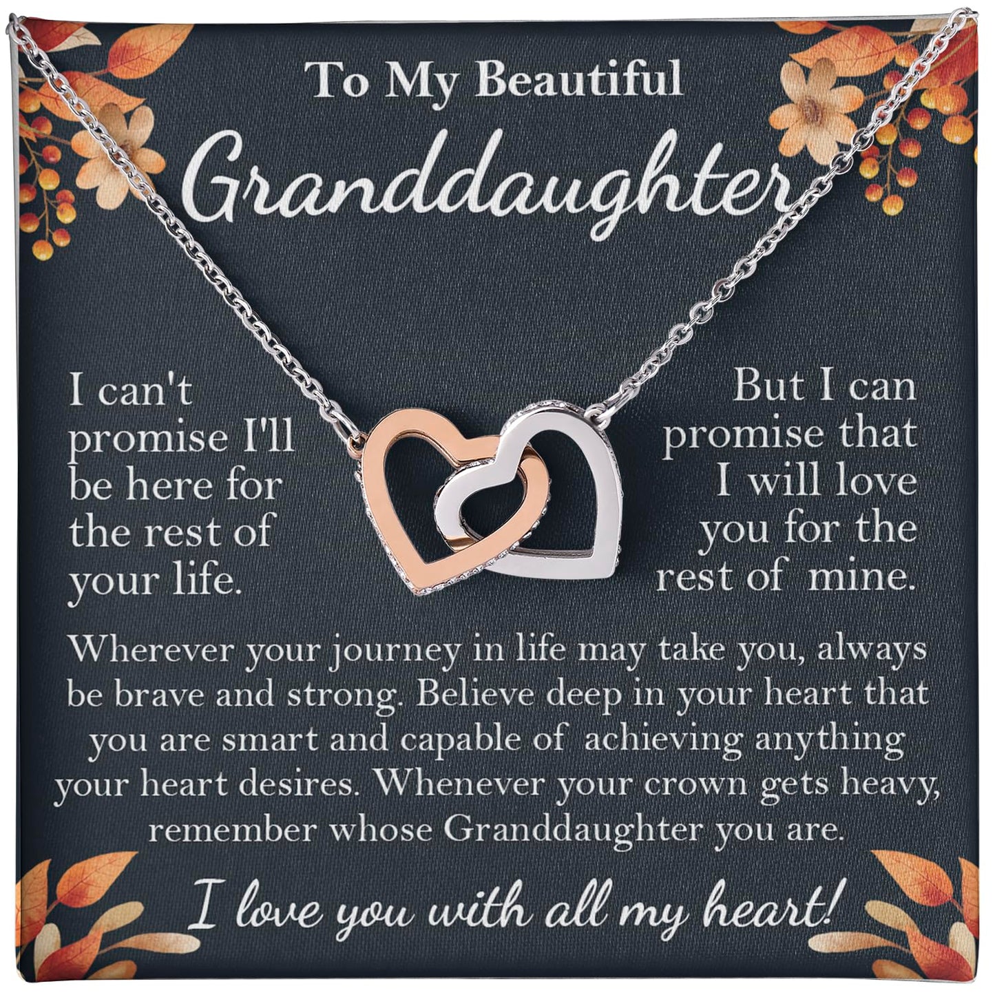 SUTERY To Our Granddaughter Necklace, Granddaughter Necklace From Grandparents, Christmas Granddaughter Gifts From Grandma And Grandpa, Graduation Gift, Happy Birthday Message Card #27
