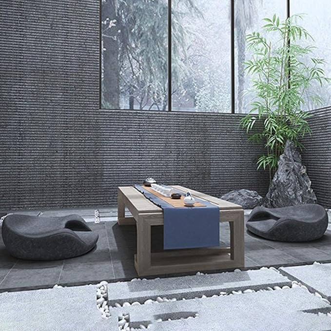 Meditation Cushion Yoga Mat Cushion Support Equipment Creative Seat Floor Pillow for Bedroom Tea Ceremony Sitting Living Room, Grey