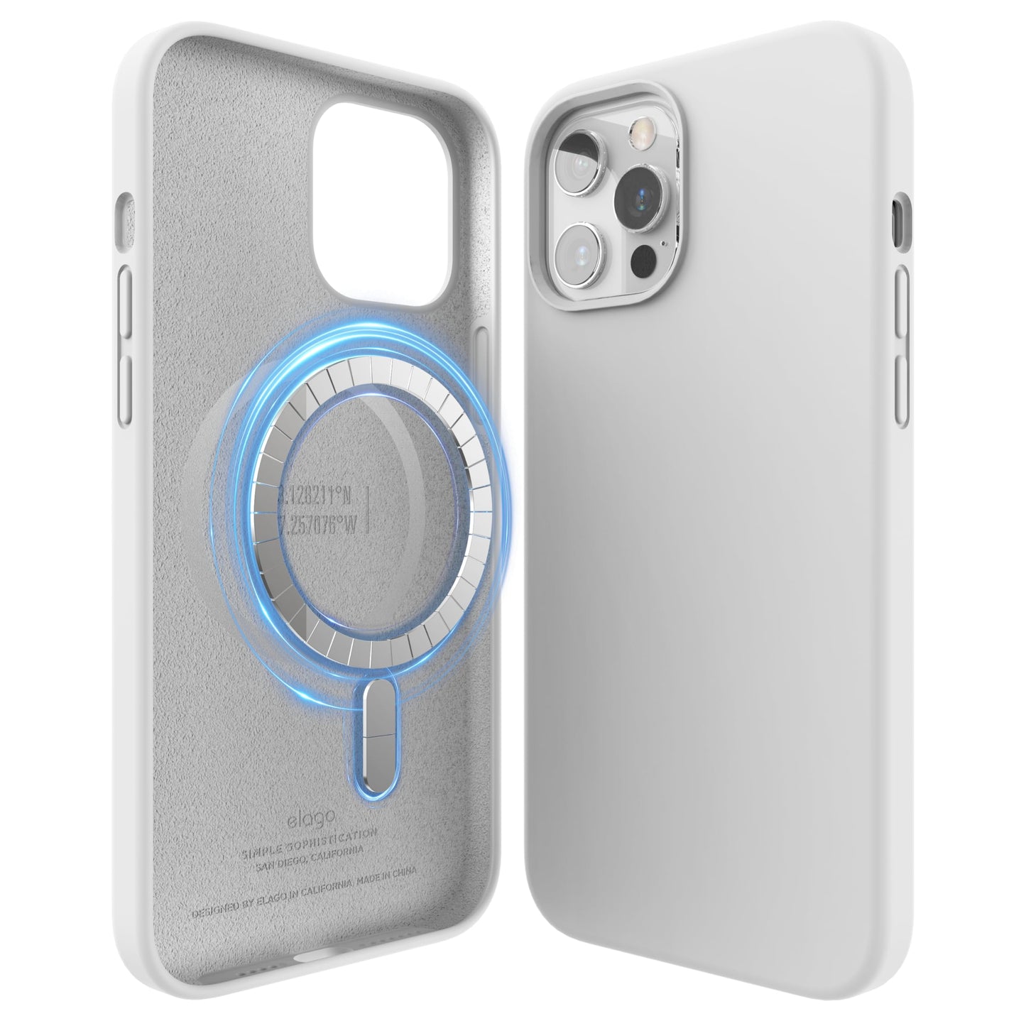 Elago Magnetic Silicone Case Compatible With Iphone 12 & Iphone 12 Pro 6.1 Inch - Built-In Magsafe Magnets Compatible With Magsa