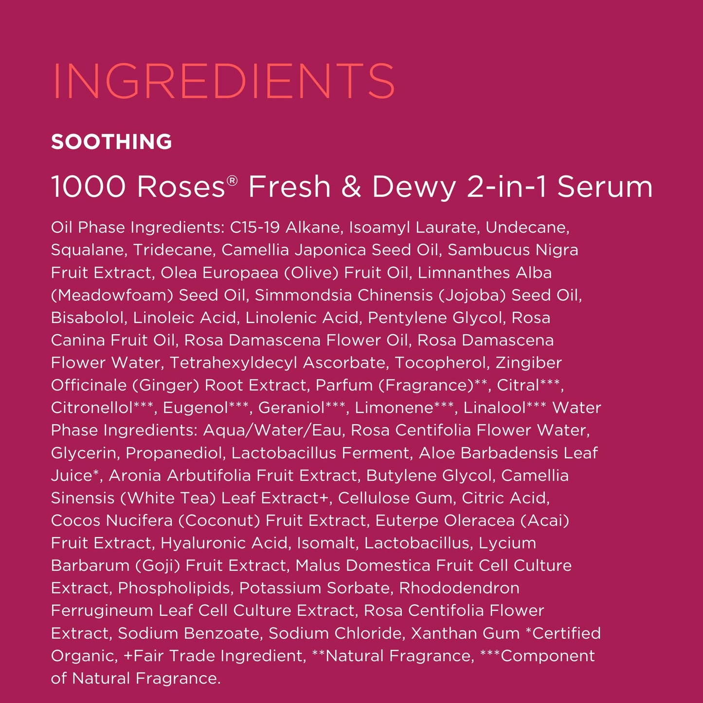 1000 ROSES Fresh + Dewy 2 in 1 Serum