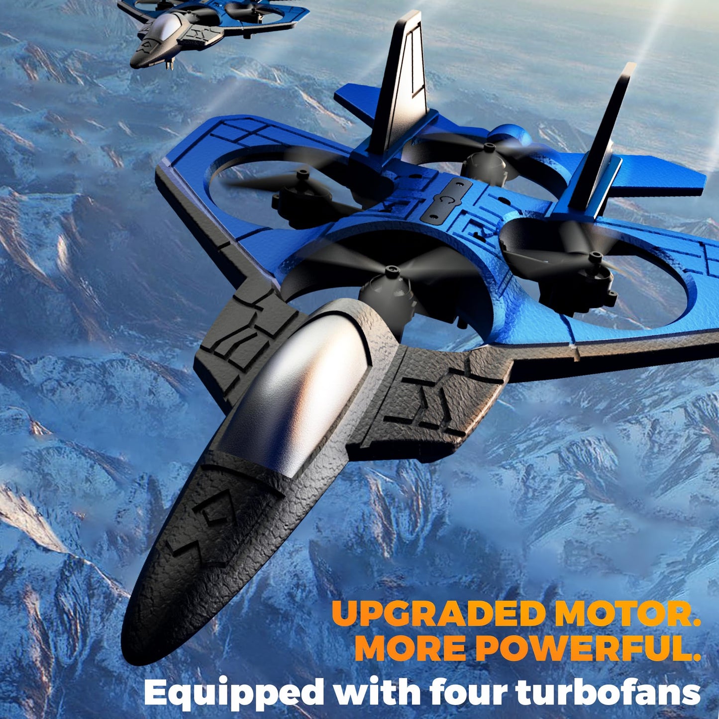 SMILESSKIDDO RC Fighter Airplane丨F-22 Raptor Mini Drone Remote Control Jet Plane Stunt Drone for Adults & Kids Toy with Light Gift for Kids Beginner