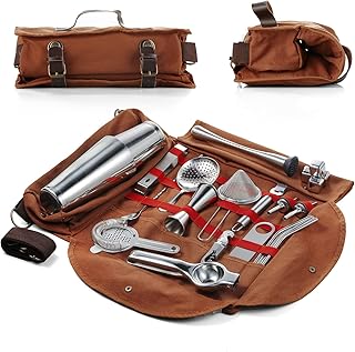 Hyoank Professional Bartender Kit | 24-Piece Complete Cocktail Set with Stylish Portable Bag | Bar Set for Home, Work, Par...