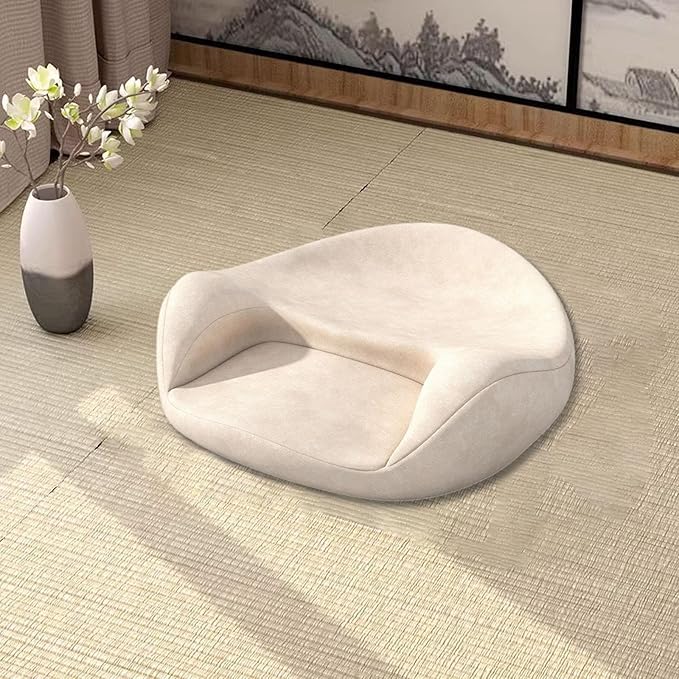 Meditation Cushion Yoga Mat Cushion Support Equipment Creative Seat Floor Pillow for Bedroom Tea Ceremony Sitting Living Room, Champagne