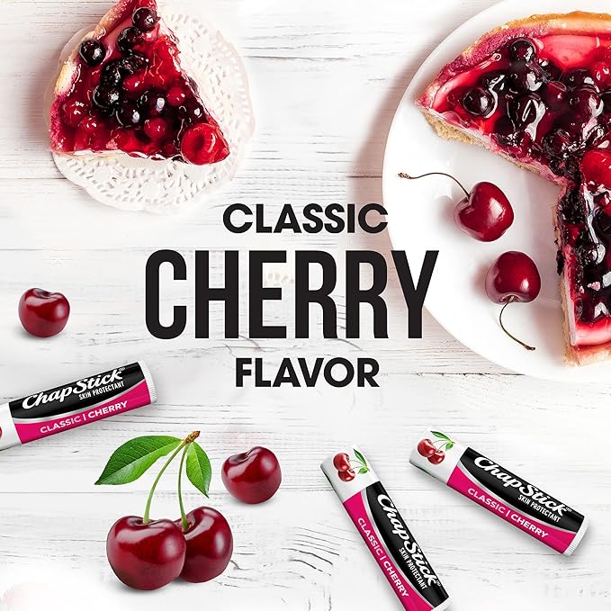 ChapStick Bulk Lip Balm, Classic Cherry 12-Count – Lip Moisturizer for Dry Lips, 0.15 Oz Ea
