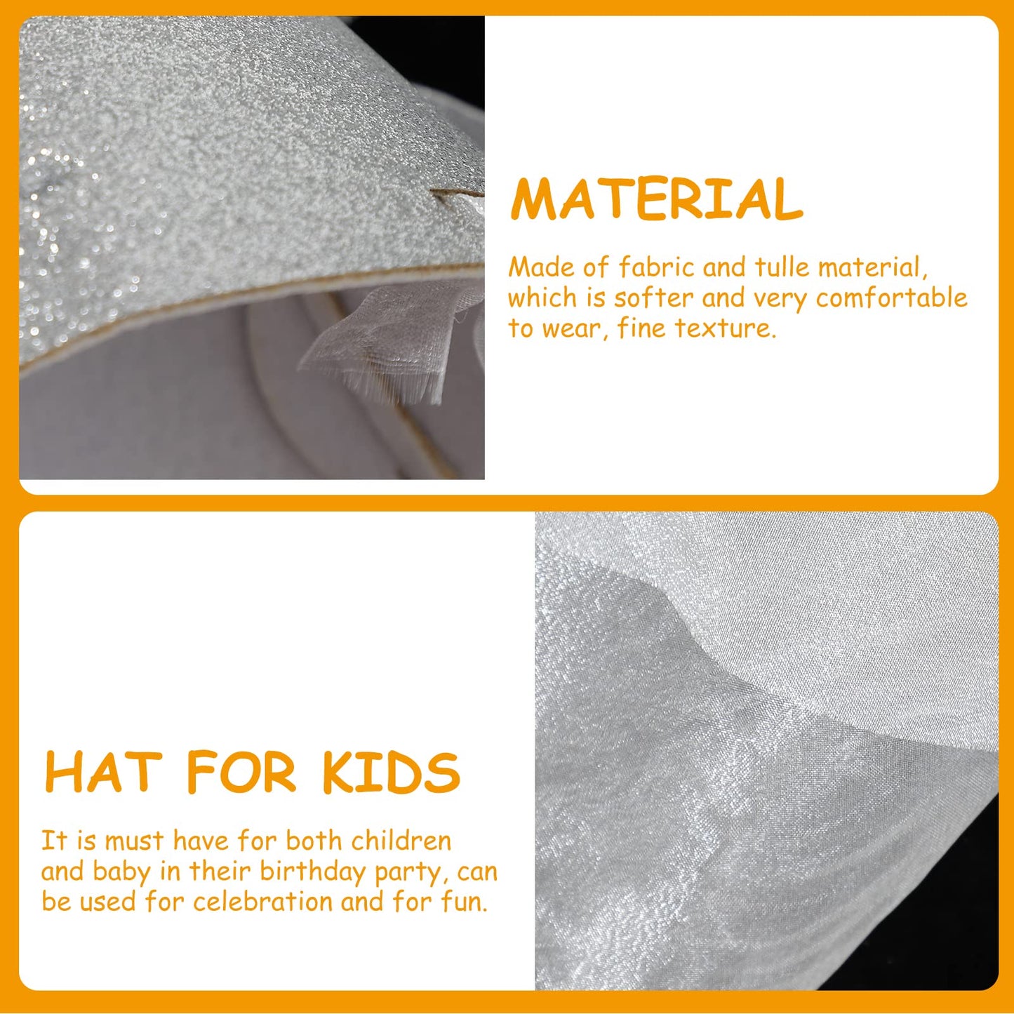 mesh Birthday hat Birthday Cone Hats Hats for Women Princess Party Hats Birthday Party Cap hat for Women Kids Birthday Headband Child Birthday Hats Cloth Make up Veil Baby