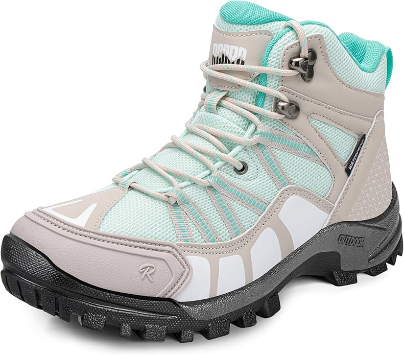 R CORD Womens Hiking Boots Waterproof Hiking Boots Womens Non-Slip Lightweight Outdoor Hiking Shoes Trekking Camping Trail...