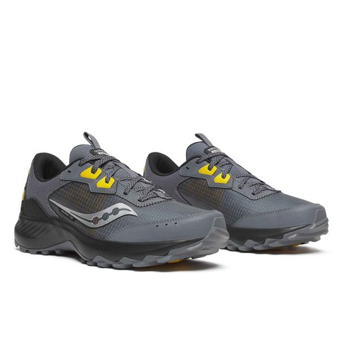 Saucony Men's Aura Tr Hiking Shoe, Carbon/Oak, 9.5