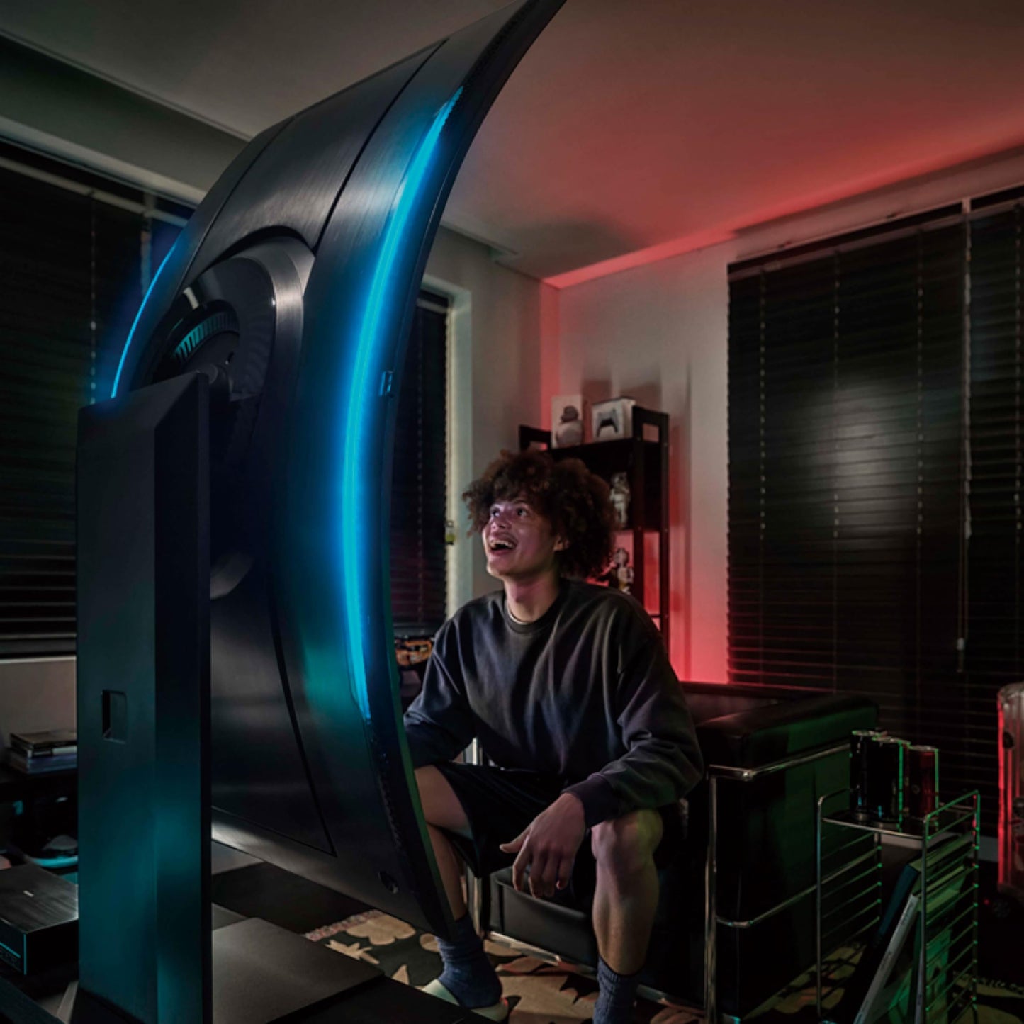 Samsung 55" Odyssey Ark 2nd Gen 4K UHD 1000R Curved Gaming Monitor, 165Hz, 1ms, 4 Input Multi View, Quantum Mini-LED, AMD FreeSync Premium Pro, HDR 10+, Height Adjustable Screen, LS55CG970NNXGO
