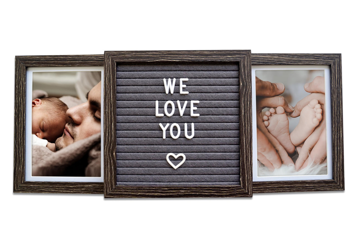 Oak letters Personalized Father’s Day Picture Frame for Dad or Grandpa – Custom Two Photo Frame with Letter Board – Thoughtful Gift from Kids, Daughter or Grandkids for Papa, Pops, or Poppy