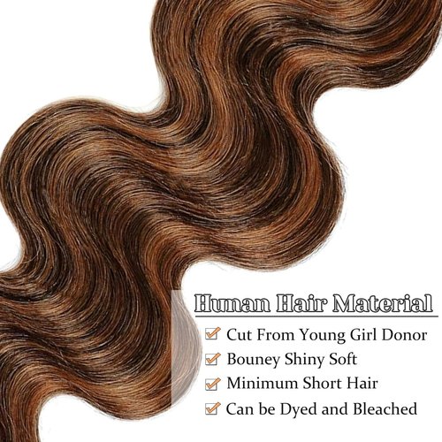 Ombre Human Hair Bundles P1/30 Body Wave Bundles Human Hair Highlight 3 Bundles 10 12 14 Inches 100% Unprocessed Brazilian Virgin Weave Human Hair Extensions