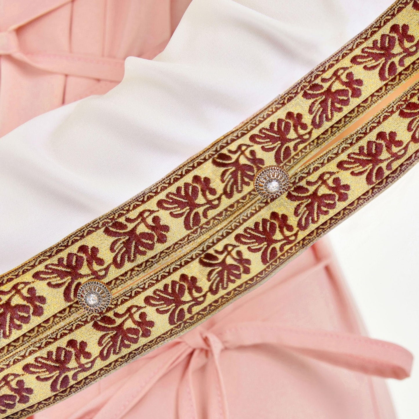 Daizbella Renaissance Dress Women Medieval With Puff Sleeves XVI Century Historical Costume Fake Two-Piece Pink