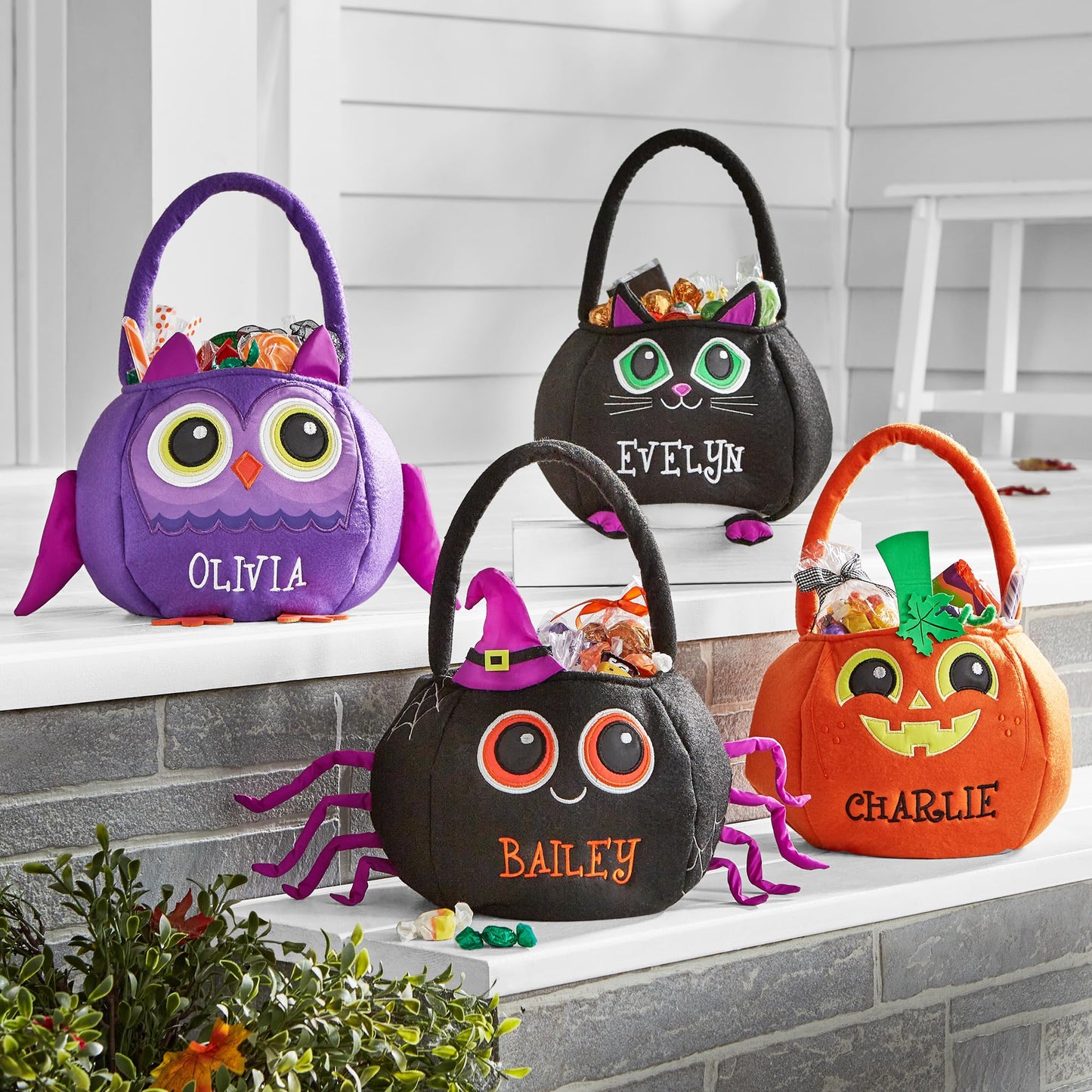 Let's Make Memories Personalized Trick-or-Treat Bag - Halloween - for Kids - Candy Bag - Reflective Spider - Safety