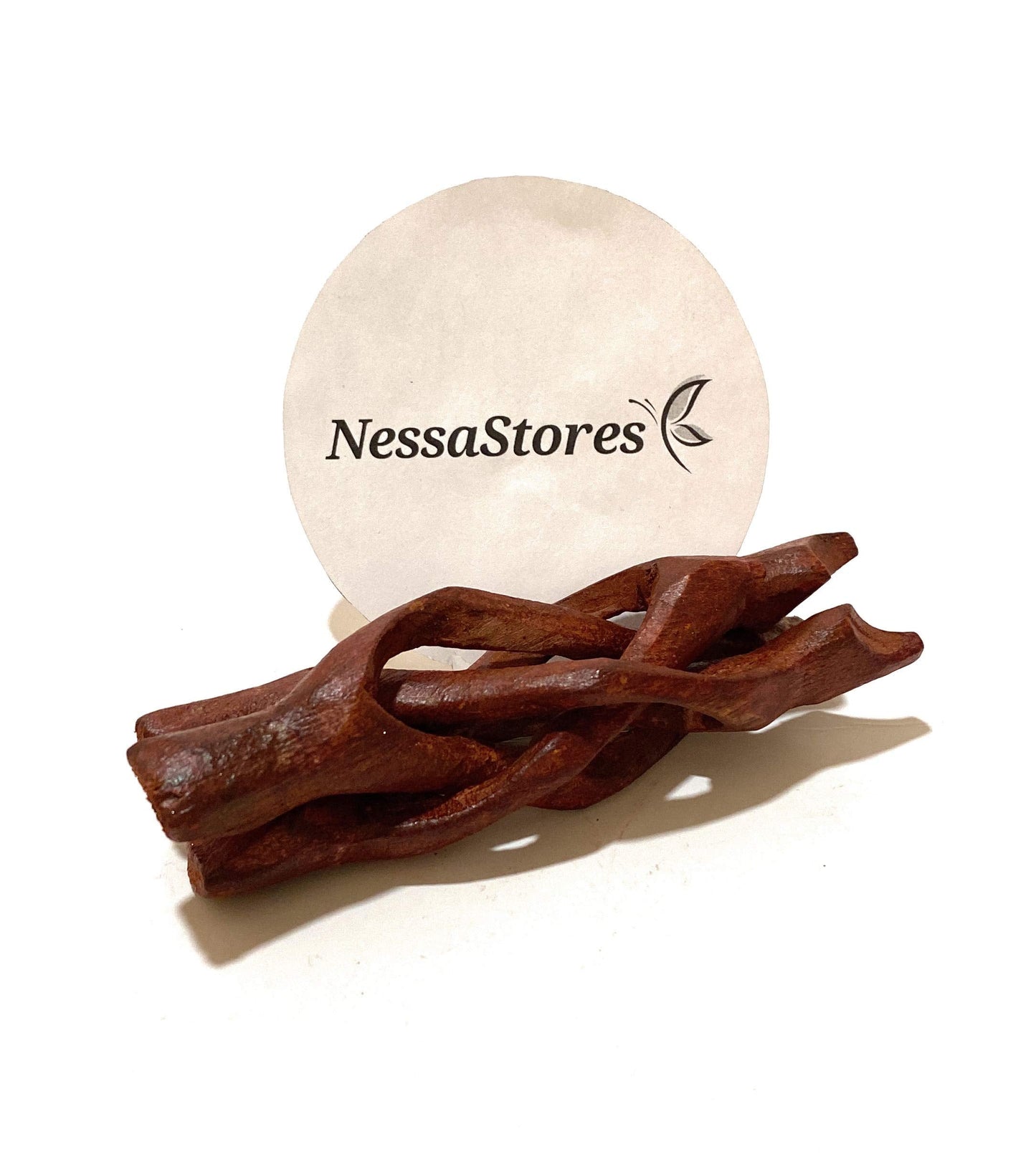 Nessastores - Carved Tripod Wood Stand Holder 4  #Jc-045 (8 Pcs)