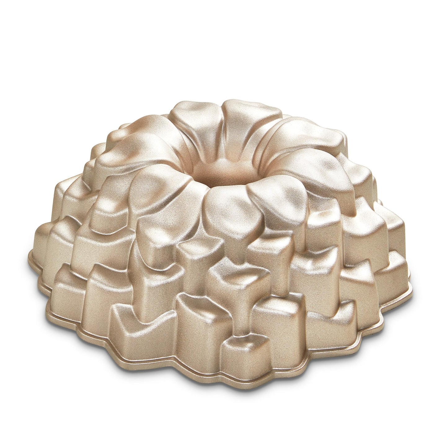 KITESSENSU Blossom Cake Pan, Nonstick Cast Aluminum bunt pan, 9.84” Fluted Tube Pan for Baking Unique Cake, 10 Cup Moldes para Pasteles, Cake Pans for Baking, High-Heat Resistant, Easy to Clean