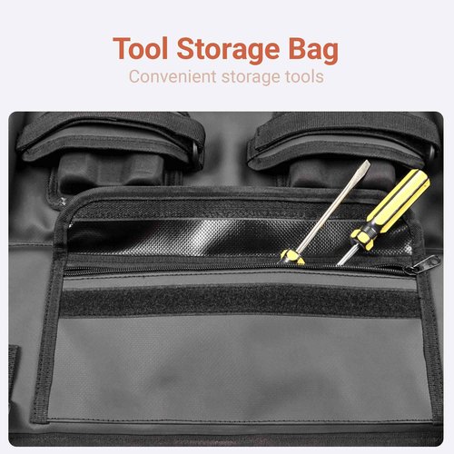 BZWKQA Tailgate Pad for Mountain Bike - Holds 2 Bikes, Truck Bed Bike Rack Pad with Tool Pockets, Universal Fit for Most Pickups