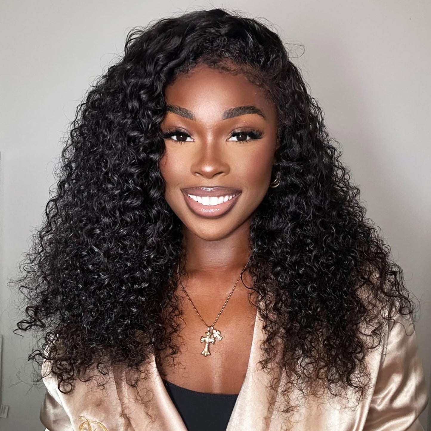 Half Wig Human Hair Curly 20 Inch 200 Density Glueless Jerry Curly Human Hair Half Wigs For Black Women 3 In 1 Seamless Flip Ove