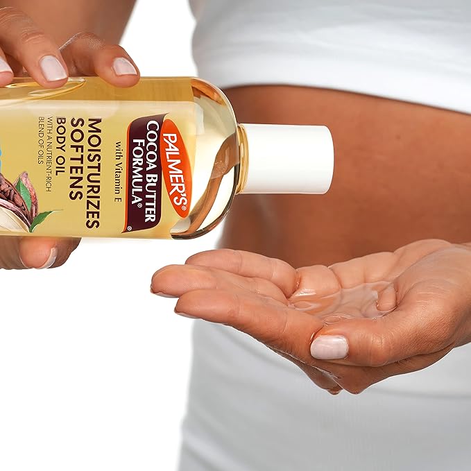 Palmer's Cocoa Butter Body Oil + Body Lotion, Value Skin Care Bundle for Dry Skin, Provides 48 Hour Moisture to Dry, Rough Skin, Includes 1 Moisturizing Lotion (13.5 fl oz) and 1 Skin Oil (8.5 fl oz)