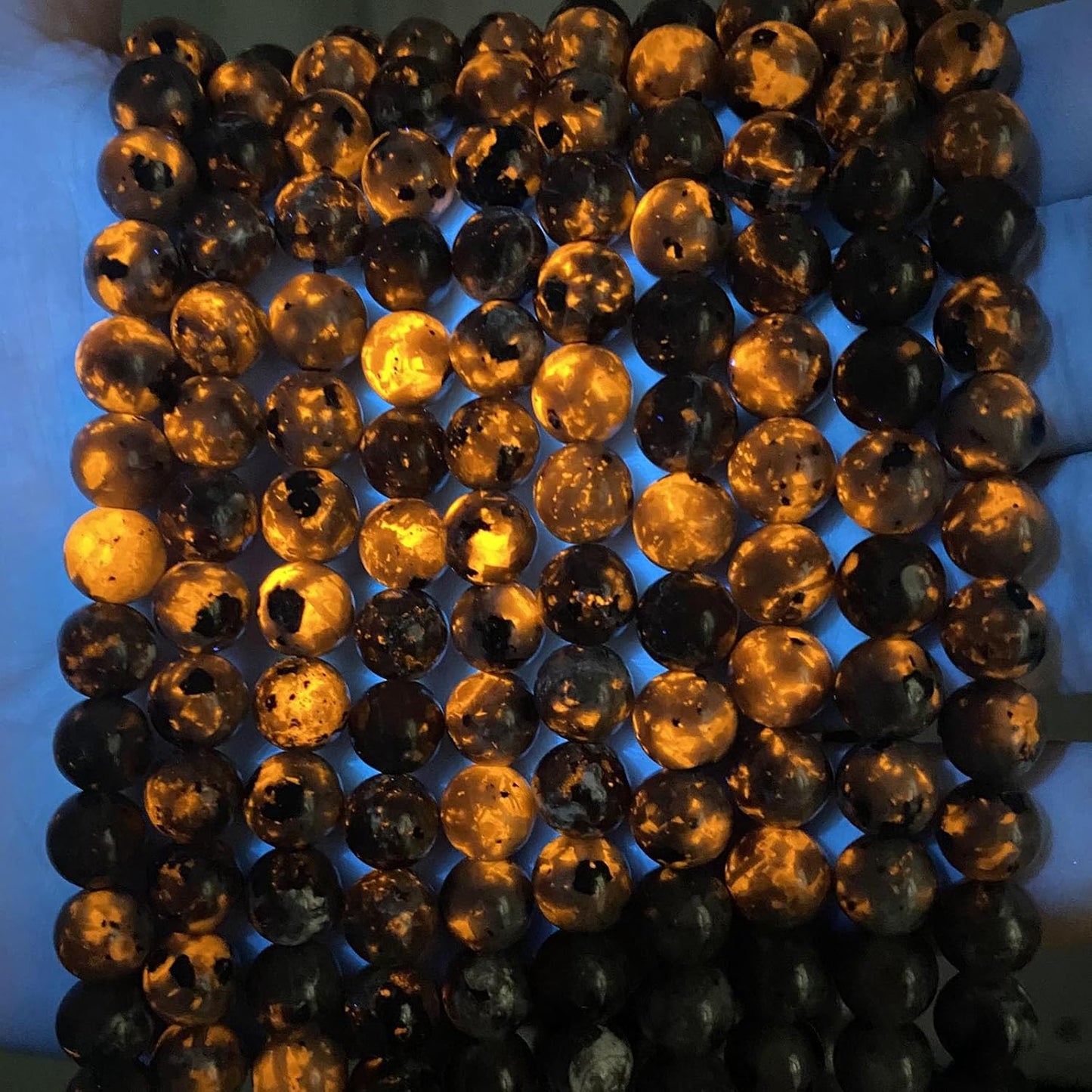 85pcs 4mm Natural Flame Yooperlite Stone Beads Round Healing Energy Power Stone Beads for Jewelry Making DIY Bracelet Necklace Earrings 15" (Flame Stone, 4mm)