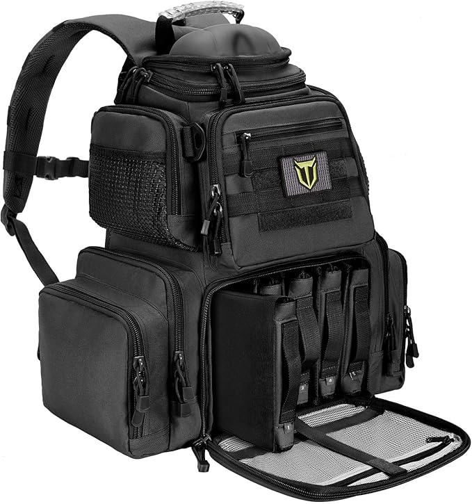 TIDEWE Tactical Range Backpack Bag for Gun and Ammo with Pistol Case