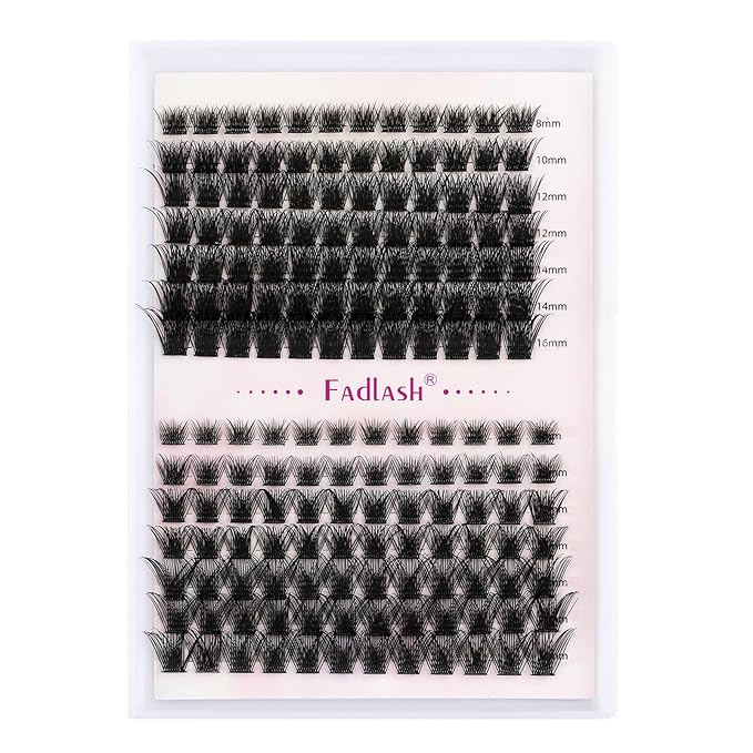 Lash Clusters DIY Eyelash Extensions 154 Clusters Lashes D Curl 0.07 Natural Individual Lash Extensions Mixed Tray False Eyelashes Soft & Strong Thin Band DIY at Home (F20+F21-0.07D, 8-16mm)