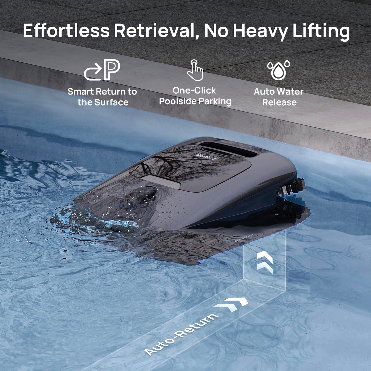 Beatbot P300 Ultra Cordless Robotic Pool Vacuum Cleaner, Complete 5-in-1 Coverage, Advanced AI Powered Technology, Clean Walls, Water Surface, Waterline, Water Clarification & Floor