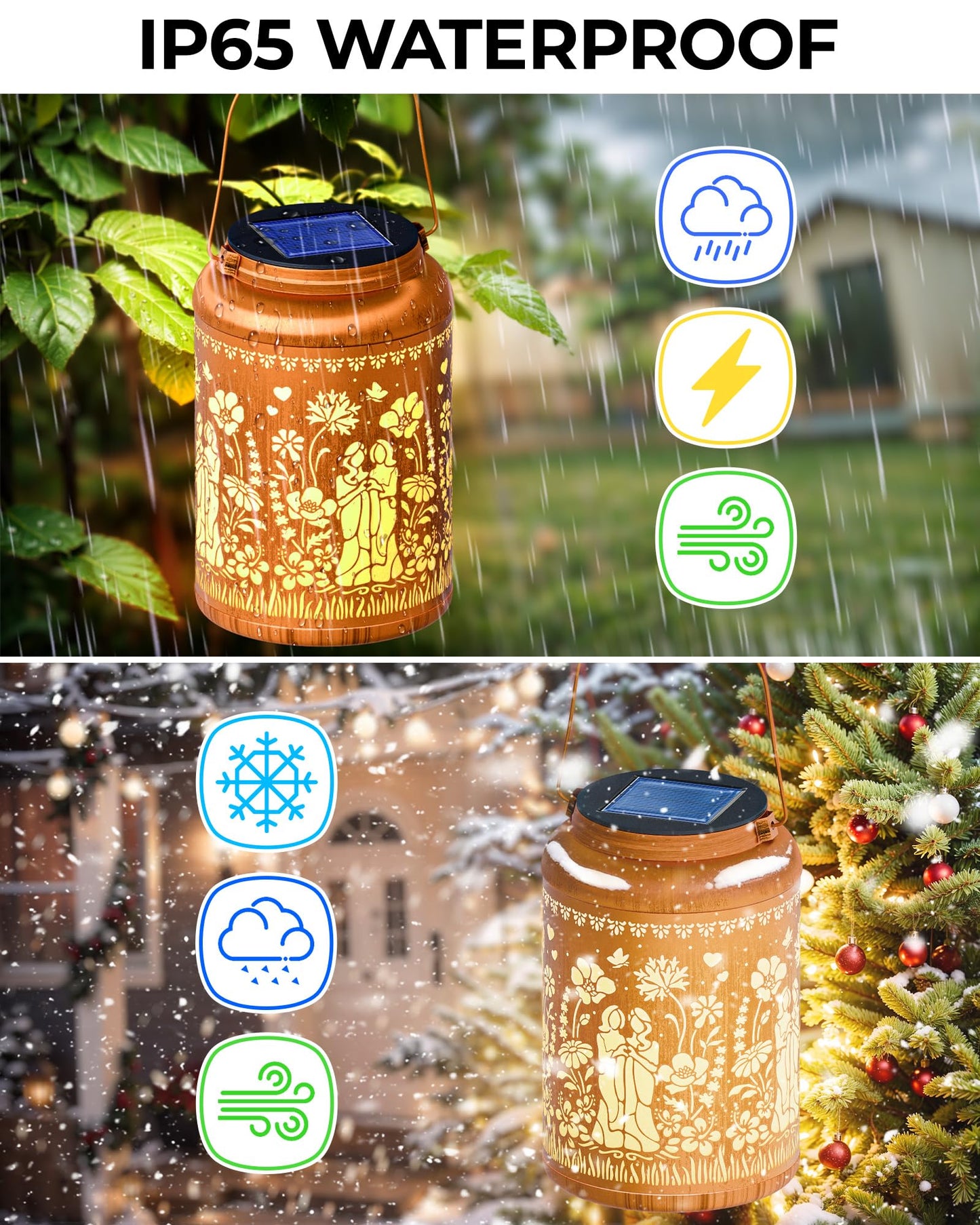 SEGXCFL Solar Lanterns Outdoor Waterproof Sister Gifts from Sister Sister Birthday Gifts ,Best Friend Gifts for Women Friendship Bestie (Sister, 1)