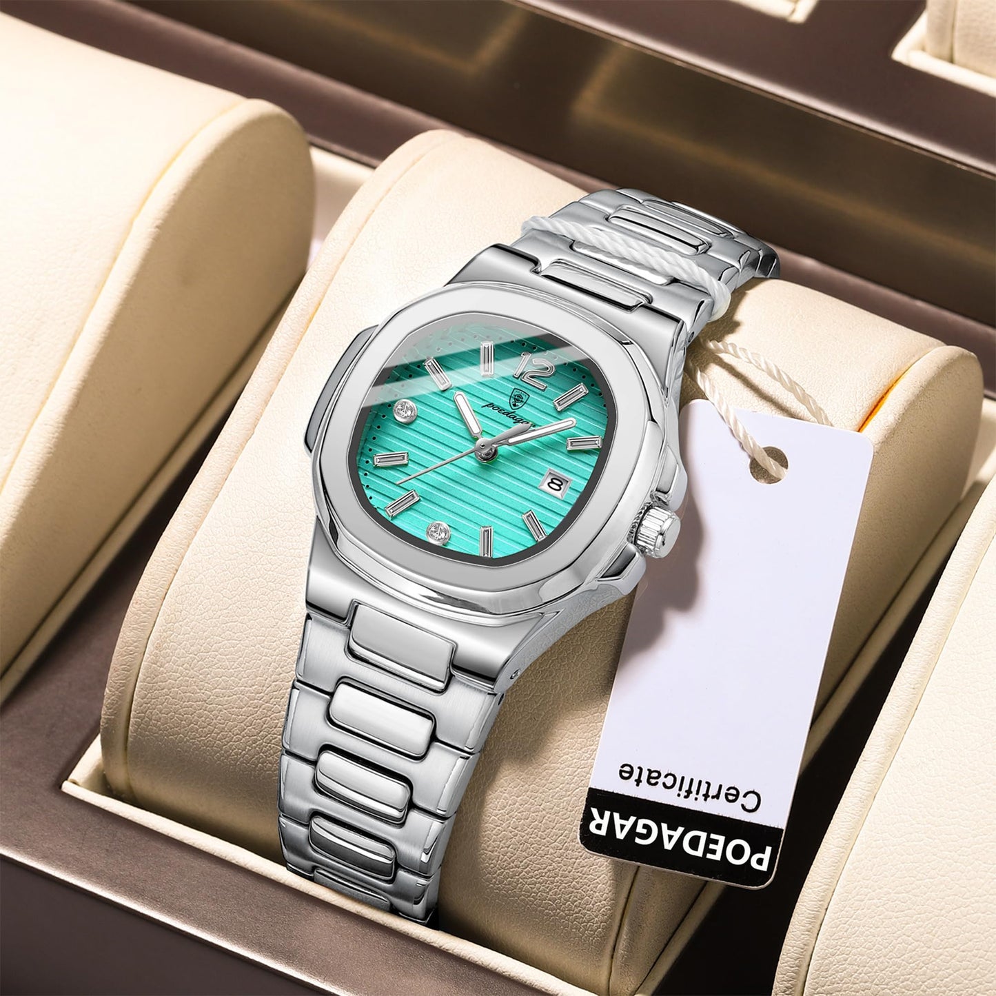 TIMGUX Watch for Women Business Dress Analog Quartz Two Tone Stainless Steel Waterproof Luminous Date Luxury Casual Wrist Watch